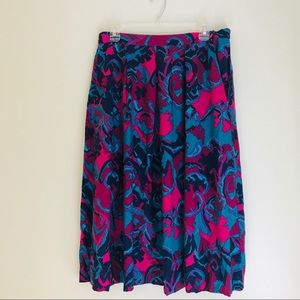 Vintage Wrap Midi Skirt with Pockets